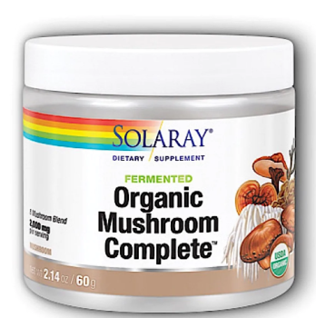 Solaray Organic Fermented Mushroom Complete Organic (Комплекс органических ферментированных грибов) 2000 мг 60 гр