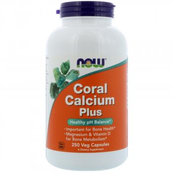 NOW Coral Calcium Plus (Коралловый кальций) 250 капсул