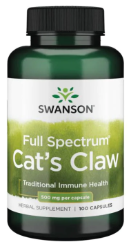 Swanson Full Spectrum Cat's Claw (Кошачий коготь полного спектра) 500 мг 100 капсул