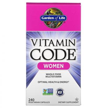 Garden of Life Vitamin Code Women (мультивитамины из цельных продуктов для женщин) 240 вегетарианских капсул
