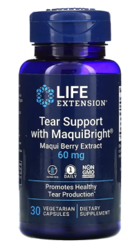 Life Extension Tear Support with MaquiBright (Средство против слезотечения с MaquiBright экстрактом ягод маки) 60 мг 30 вег капсул