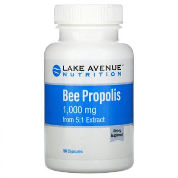 Lake Avenue Nutrition Bee Propolis Прополис экстракт 5:1 эквивалент 1000 мг 90 капсул