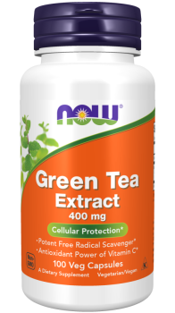NOW Green Tea Extract (Экстракт зеленого чая) 400 мг 100 вег капсул