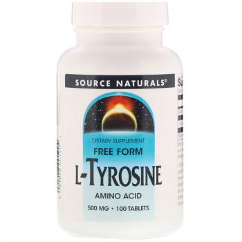 Source Naturals L-Tyrosine (L-тирозин) 500 мг 100 таблеток
