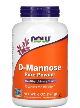 NOW Certified Organic D-Mannose Pure Powder (сертифицированный органический порошок D-Mannose) 170 гр