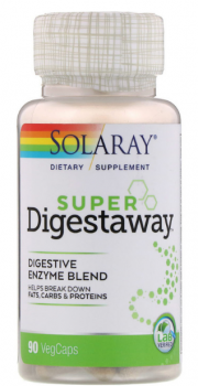 Solaray Смесь ферментов Super Digestaway для поддержки пищеварения 90 капсул