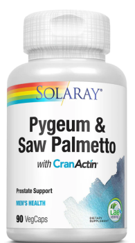 Solaray Pygeum & Saw Palmetto с CranActin 90 капсул