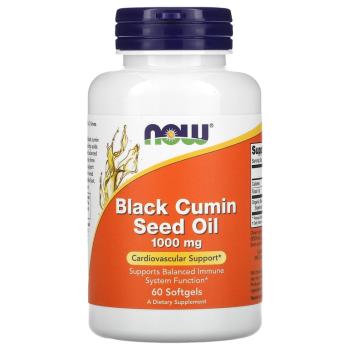 NOW Black Cumin Seed Oil (масло семян черного тмина) 1000 мг  60 капсул