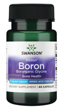 Swanson Albion Boron Bororganic Glycine (Бор из борорганического глицина) 6 мг 60 капсул