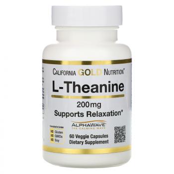 California Gold Nutrition L-Theanine (L-теанин) 200 мг 60 капсул