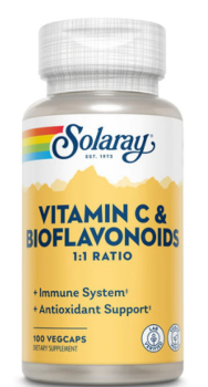 Solaray Vitamin C & Bioflavonoid 1:1 ratio 250 мг 100 вег капсул