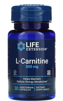 Life Extension L-Carnitine (L-Карнитин) 500 мг 30 вег. капсул