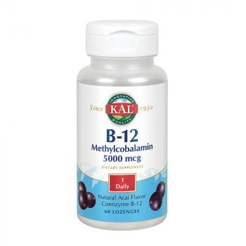 KAL B-12 Methylcobalamin (Метилкобаламин) ягоды асаи 5000 мкг 60 леденцов