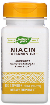Nature's Way Niacin Vitamin B3 (Ниацин Витамин B3) 100 мг 100 капсул
