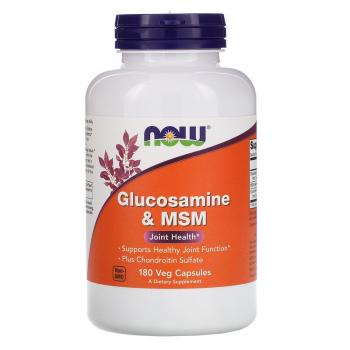NOW Glucosamine & MSM (Глюкозамин и МСМ) 180 капсул