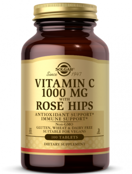 Solgar Vitamin C 1000 mg with Rose Hips (Витамин C 1000 мг с шиповником) 100 таблеток, срок годности 04/2024