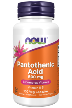 NOW Pantothenic Acid (Пантотеновая кислота) 500 мг 100 вег. капсул