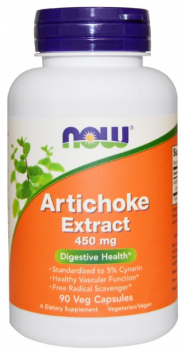 NOW Artichoke Extract (Экстракт артишока) 450 мг 90 капсул
