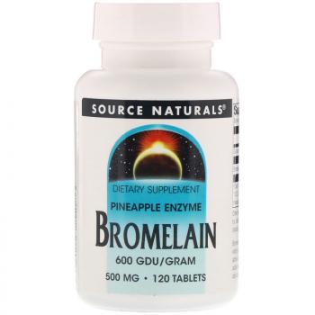 Source Naturals Bromelain (Бромелаин) 600 GDU/g 500 мг 120 таблеток