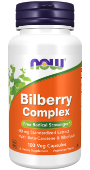NOW Bilberry Complex (Комплекс Черники) 80 мг 100 вег капсул