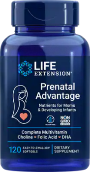 Life Extension Prenatal Advantage (Всестороннее пренатальное питание) 120 легко проглатываемых капсул