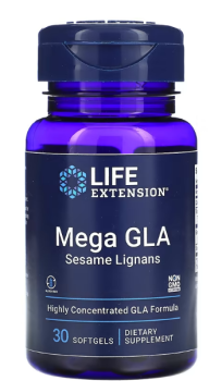 Life Extension Mega GLA Sesame Lignans (Мега-ГЛК кунжутные лигнаны) 30 гелевых капсул