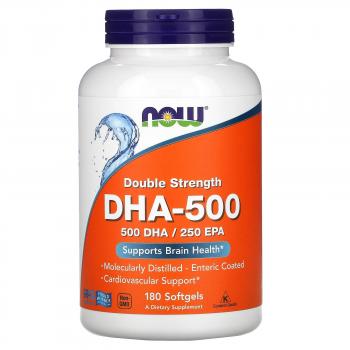 NOW DHA 500 мг Double Strength 180 капсул