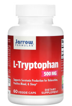 Jarrow Formulas L-Tryptophan (L-триптофан) 500 мг 60 растительных капсул, срок годности 12/2023