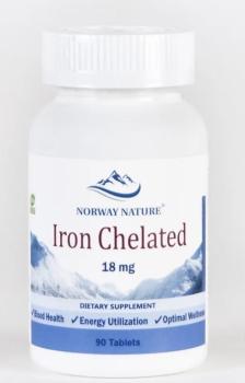 Norway Nature Iron Chelated (Хелатное железо) 18 мг 90 таблеток