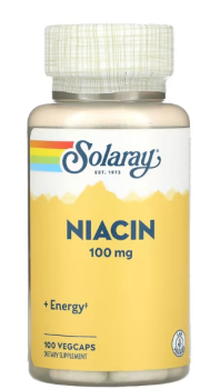Solaray Niacin (Ниацин) 100 мг 100 вег капсул