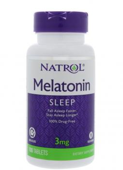 Natrol Melatonin (Мелатонин) 3 мг Time Release медленного высвобождения 100 таблеток