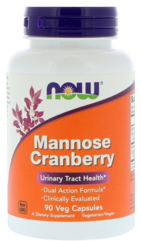 NOW Mannose Cranberry (Клюква с маннозой) 90 капсул