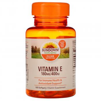 Sundown Naturals Vitamin E (Витамин E) 180 мг (400 МЕ) 100 капсул