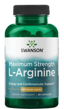Swanson L-Arginine Maximum Strength (Максимальная сила L-аргинина) 850 мг 90 капсул