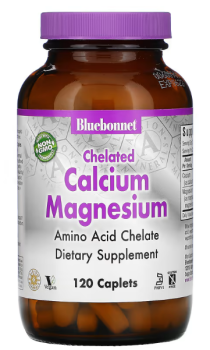 Bluebonnet Nutrition Chelated Calcium Magnesium (Хелатный кальций магний) 120 каплет