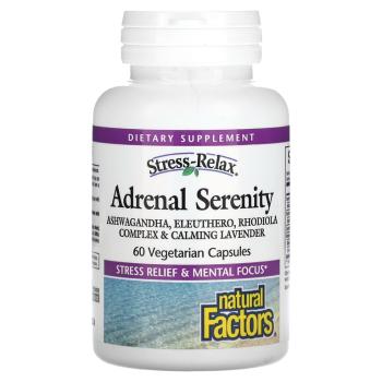 Natural Factors Stress-Relax Adrenal Serenity (средство для спокойной работы надпочечников) 60 вегетарианских капсул