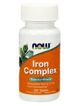 NOW Iron Complex (Комплекс железа) 100 таблеток
