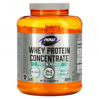 Now Foods Sports Whey Protein Concentrate (концентрат сывороточного протеина) без добавок 2268 гр