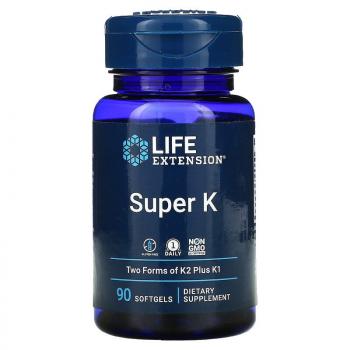Life Extension Super K (Две формы К2 плюс К1) 90 капсул
