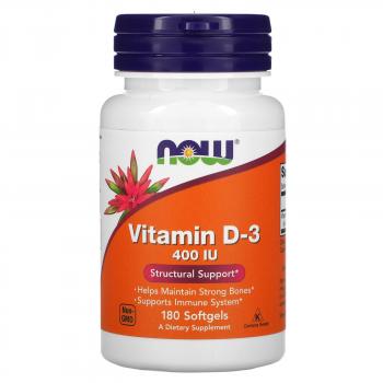 NOW Vitamin D-3 400 IU 180 капсул