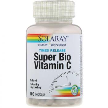 Solaray Vitamin C Timed Release (Витамин C длительного высвобождения) 1000 мг 100 капсул