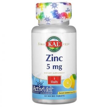 KAL Zinc ActivMelt (Цинк) со вкусом лимона 5 мг 60 микро таблеток