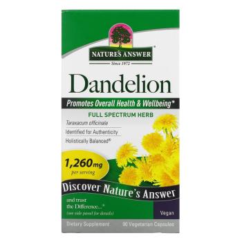 Nature's Answer Dandelion(Одуванчик) 420 мг 90 вегетарианских капсул