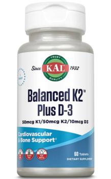 KAL Balanced K2 + D3 ( сбалансированный K-2 + D-3)100 мкг 60 капсул