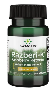 Swanson Razberi-K Raspberry Ketones (Разбери-К — кетоны малины) 100 мг 60 капсул
