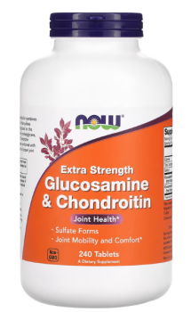 NOW Glucosamine & Chondroitin Extra Strength (Глюкозамин и хондроитин экстра сила) 240 таблеток