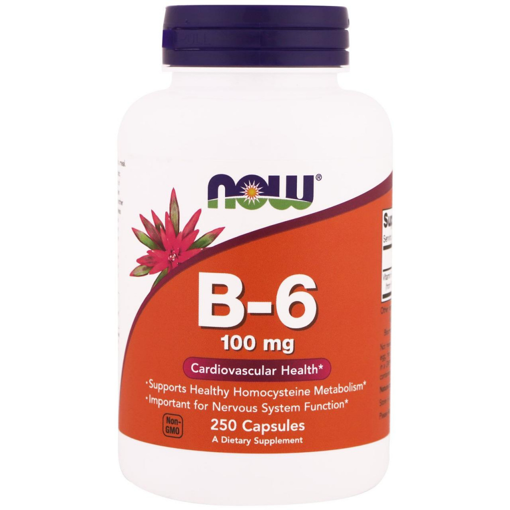 NOW Vitamin B-6 100 мг 250 капсул