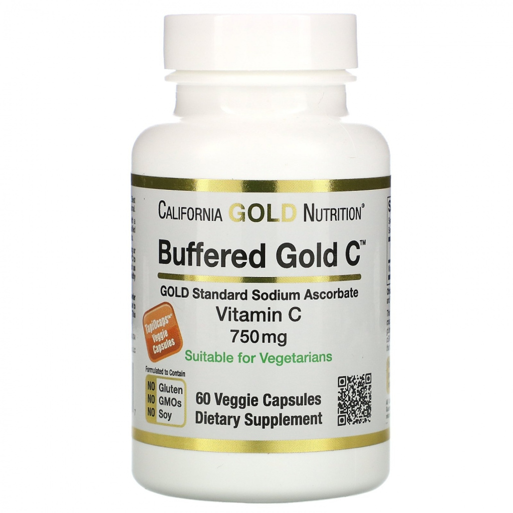 California Gold Nutrition Buffered Gold-C 750 mg
