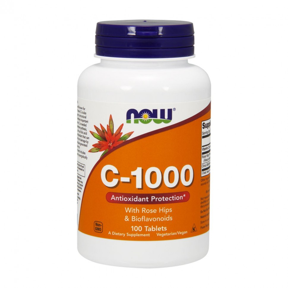 NOW C-1000 with Rose Hips Bioflavonoids