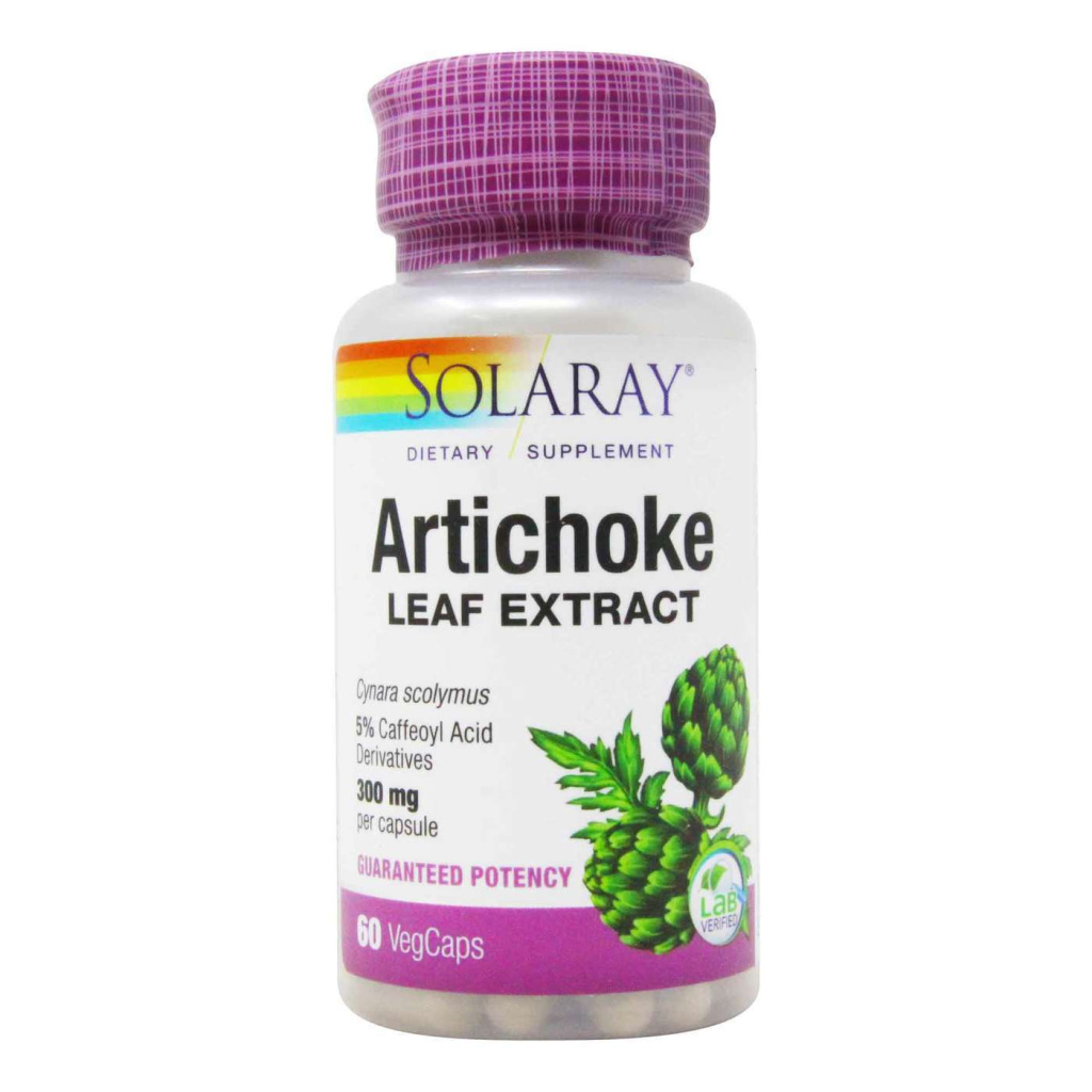 Solaray Artichoke Leaf Extract (Экстракт из листьев артишока) 300 мг 60 капсул.jpeg